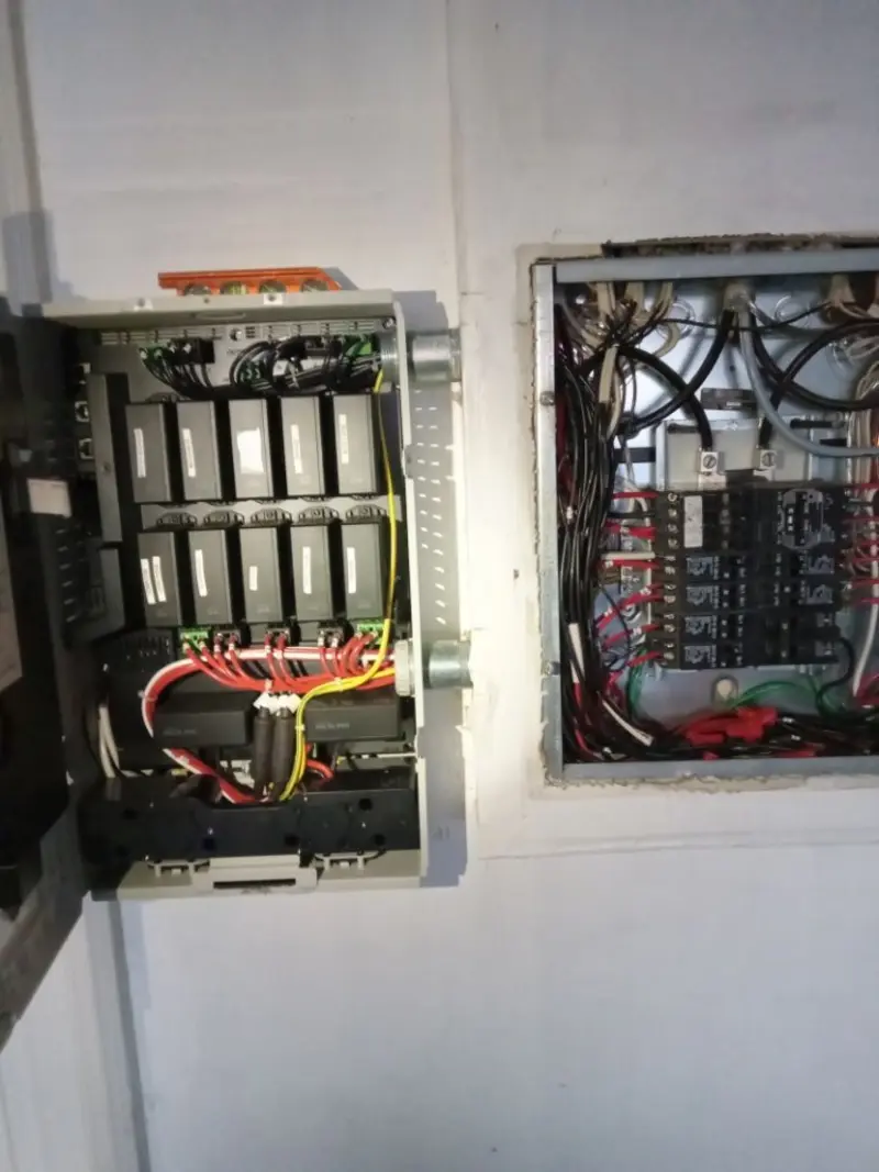 Electrical panel upgrade completed for Security Camera Wiring in Le Roy